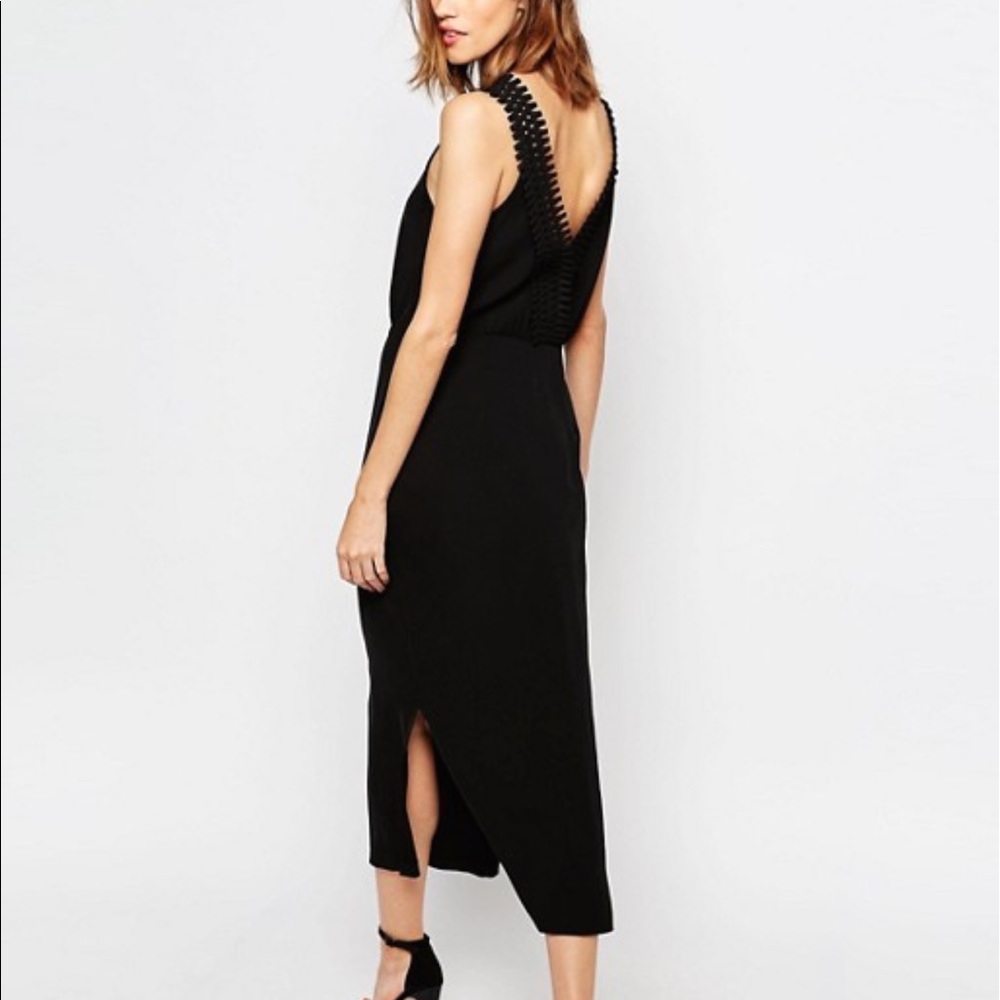 Warehouse | Crisscross Back Maxi Dress - Size 6